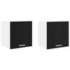 vidaXL Dulap suspendat 2 pcs Stejar negru și Alb 40 x 31 x 40 cm