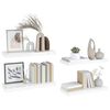 vidaXL Rafturi de perete, 4 buc., alb extralucios, 60x23,5x3,8 cm, MDF