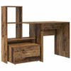 vidaXL Birou cu sertar Lemn Vechi 131,5 x 50 x 106,5 cm Lemn compozit