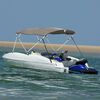 vidaXL Parasolar Bimini 4 arcuri pereți laterali 243x(230-244)x137 cm