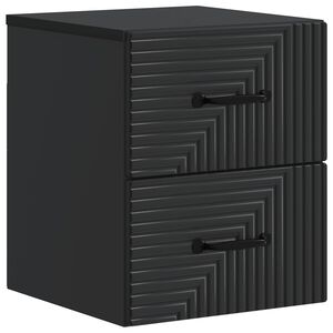 vidaXL Dulap de noapte suspendat cu sertar Negru 34,5 x 33 x 40 cm