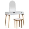 vidaXL Set de Dressing FAUSKE 3 buc. Alb 100 x 50 x 143 cm