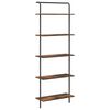 vidaXL Raft pentru cărți Stejar fumuriu 60 x 24 x 168 cm Lemn compozit