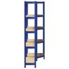 vidaXL Set 2 rafturi cu 5 straturi din oțel albastru și lemn prelucrat