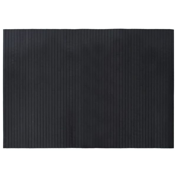 vidaXL Covor dreptunghiular, negru, 70x100 cm, bambus