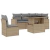 vidaXL Set canapele de grădină cu perne, 6 piese, bej, poliratan
