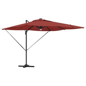 vidaXL Parasol Roma Roșu 286 x 284 x 270 cm Aluminiu și poliester
