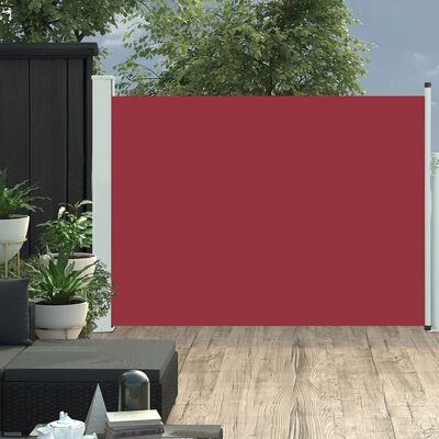 vidaXL Copertină laterală retractabilă de terasă, roșu, 100x500 cm
