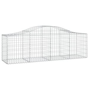 vidaXL Coș gabion arcuit 200x50x60/80 cm fier galvanizat