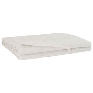 vidaXL Pătură cu greutate Alb 220 x 230 cm 15 kg 100% Bumbac 205T