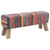 vidaXL bancă 110 x 30 x 45 cm Piele Naturală Multicolour