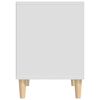 vidaXL Noptieră, alb, 40x35x50 cm, lemn prelucrat