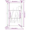 vidaXL Poartă de grădină antracit 100x125 cm oțel model iarbă