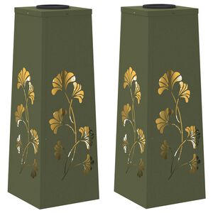 vidaXL Lumină LED Solară pentru Alei 2 buc. Alb cald 18 x 18 x 50 cm