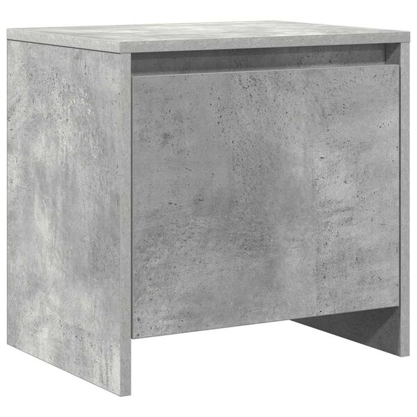 vidaXL Noptieră, gri beton, 45x34x44,5 cm, lemn prelucrat
