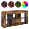 vidaXL Șifonier LED pentru TV colțar Stejar fumuriu 100 x 40 x 50 cm
