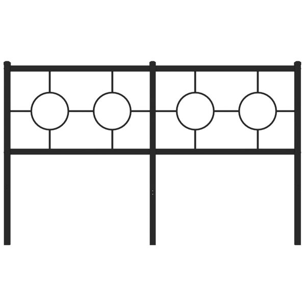vidaXL Tăblie de pat de schimb metalică, negru, 140 cm
