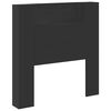 vidaXL Tăblie cap cu raft Negru 100 x 16,5 x 103,5 cm Lemn compozit