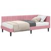 vidaXL Cadru de pat colțar cu saltea cu headboard 2 pcs Gri Catifea