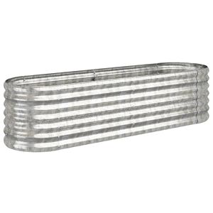 vidaXL Strat &icirc;nălțat grădină 152x40x36 cm oțel galvanizat