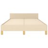 vidaXL Cadru de pat fără saltea cremă 120x190 cm țesătură