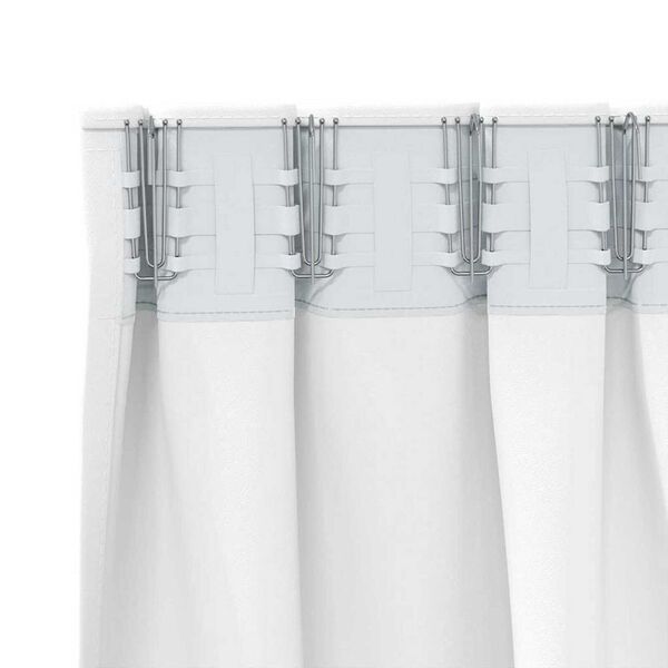 vidaXL Perdele Opaque cu Inel 2 pcs Alb pur 225 x 140 cm Poliester