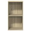 vidaXL Bibliotecă 2 rafturi stejar sonoma 40x30x76,5 cm lemn prelucrat