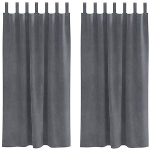 vidaXL Perdele opace 2 buc. Gri deschis 140 x 175 cm Catifea