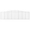 vidaXL Coșuri gabion arcuite 5 buc, 400x30x100/120 cm fier galvanizat