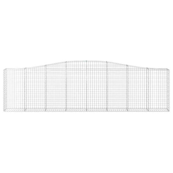 vidaXL Coșuri gabion arcuite 5 buc, 400x30x100/120 cm fier galvanizat