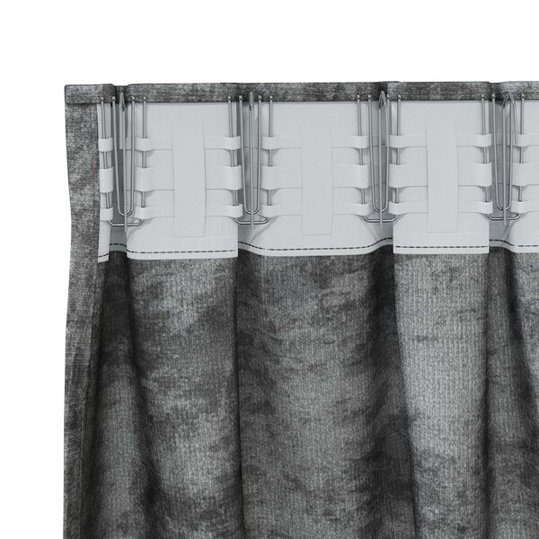 vidaXL Cortine din catifea cu perdele 2 pcs Gri 245 x 140 cm Catifea