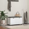 vidaXL Bancă pentru hol cu pernă cu depozitare Alb 80 x 46 x 46 cm