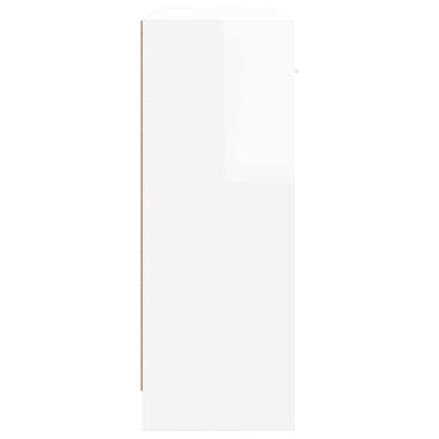 vidaXL Servantă, alb extralucios, 91x28x75 cm, lemn prelucrat