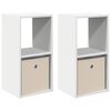 vidaXL Noptieră 2 buc. Alb 30,5 x 27 x 59,5 cm Lemn prelucrat