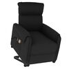 vidaXL Fotoliu de masaj cu ridicare, negru, material textil