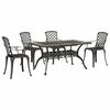 vidaXL Set mobilier de grădină, 5 piese, bronz, aluminiu turnat