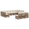 vidaXL Set de canapele pentru grădină 13 pcs Bej poliratan