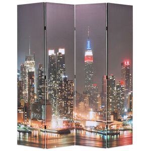 vidaXL Paravan cameră pliabil 160 x 170 cm, New York pe timp de noapte
