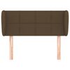 vidaXL Tăblie de pat cu aripioare maro închis 103x23x78/88 cm textil