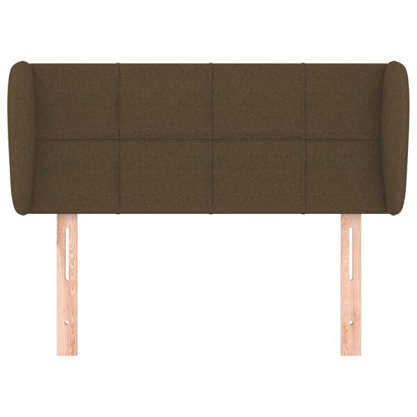 vidaXL Tăblie de pat cu aripioare maro închis 103x23x78/88 cm textil
