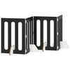 vidaXL Țarc pliabil pentru animale de companie 4 pcs Stejar Negru