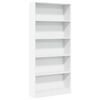 vidaXL Bibliotecă, alb, 80x24x176 cm, lemn prelucrat