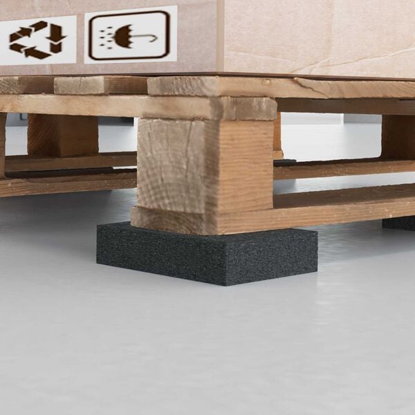 vidaXL Pad de Cauciuc Negru Cauciuc