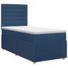 vidaXL Pat boxspring cu saltea albastru 90 x 190 cm Țesătură