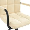 vidaXL Scaun de bucătărie pivotant, crem, catifea
