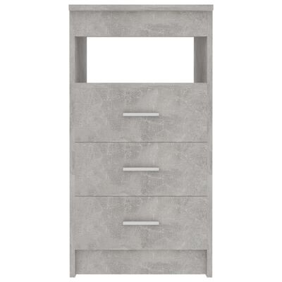 vidaXL Dulap cu sertare, gri beton, 40x50x76 cm, lemn compozit