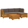 vidaXL 5 buc. Set de canapele de exterior Lemn Solid de Acacia Maro