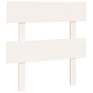 vidaXL Tăblie de pat, alb, 103,5x3x81 cm, lemn masiv de pin