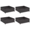 vidaXL Margine pentru gazon 4 buc. 100 x 100 x 35 cm Oțel Negru