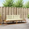 vidaXL Set de canapele de exterior cu pernă 2 Bucată Natural și Crem